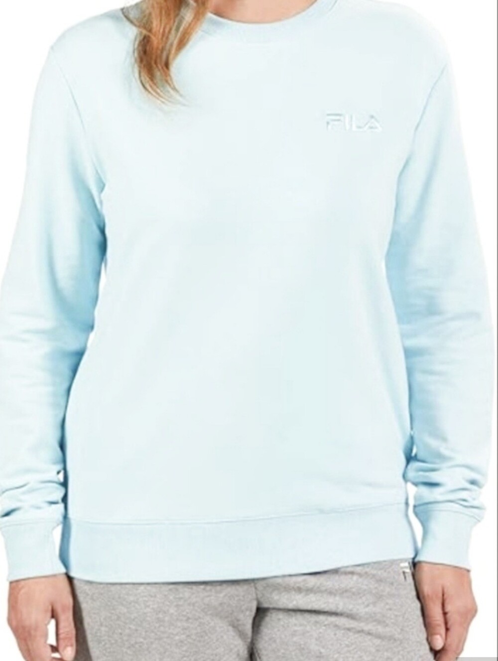 FILA Pastel Blue Crewneck Sweatshirt With Pockets